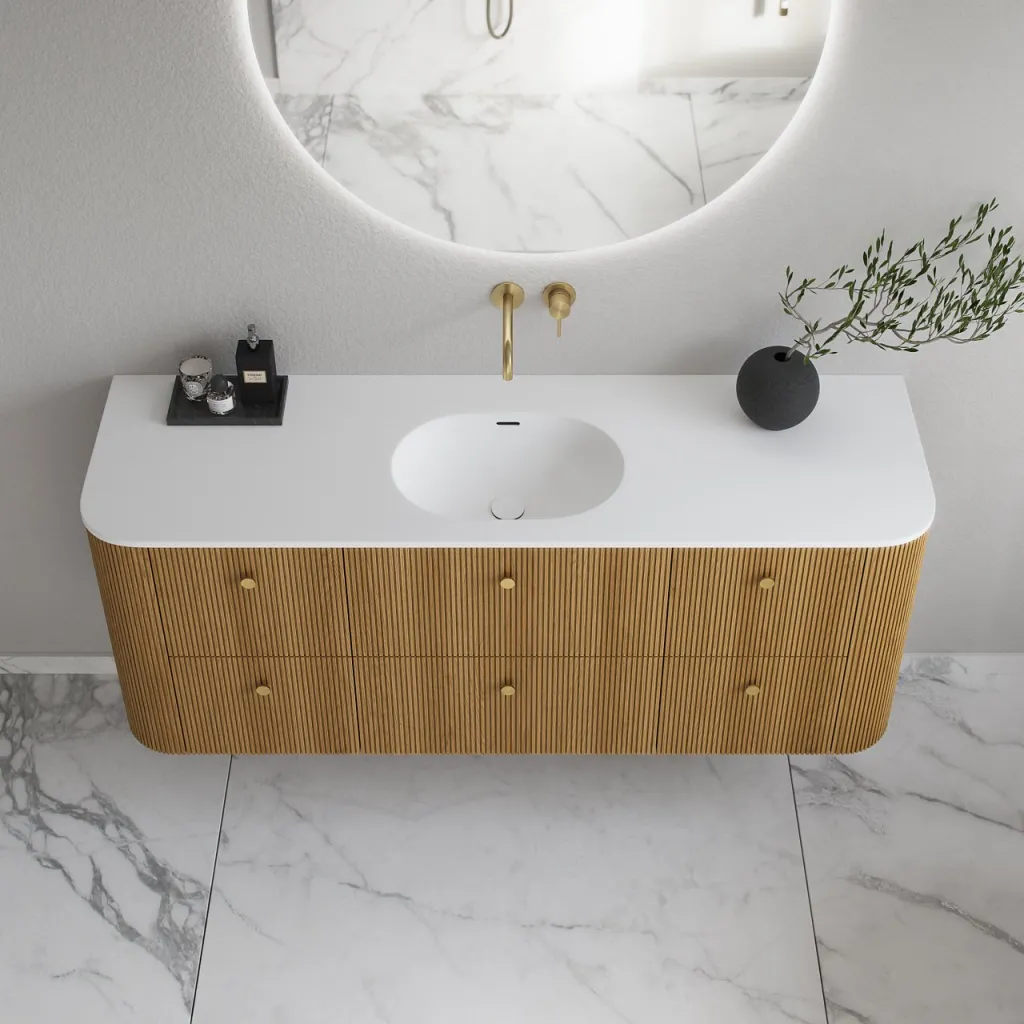 Noorwork 160 - Cabinetry in Natural Oak including Matt white Corian® sink top