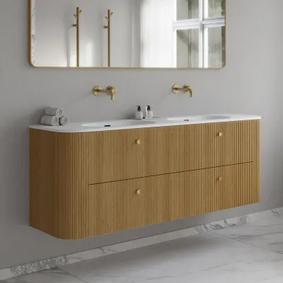 Noorwork 160D - Cabinetry in Natural Oak including Matt white Corian® sink top