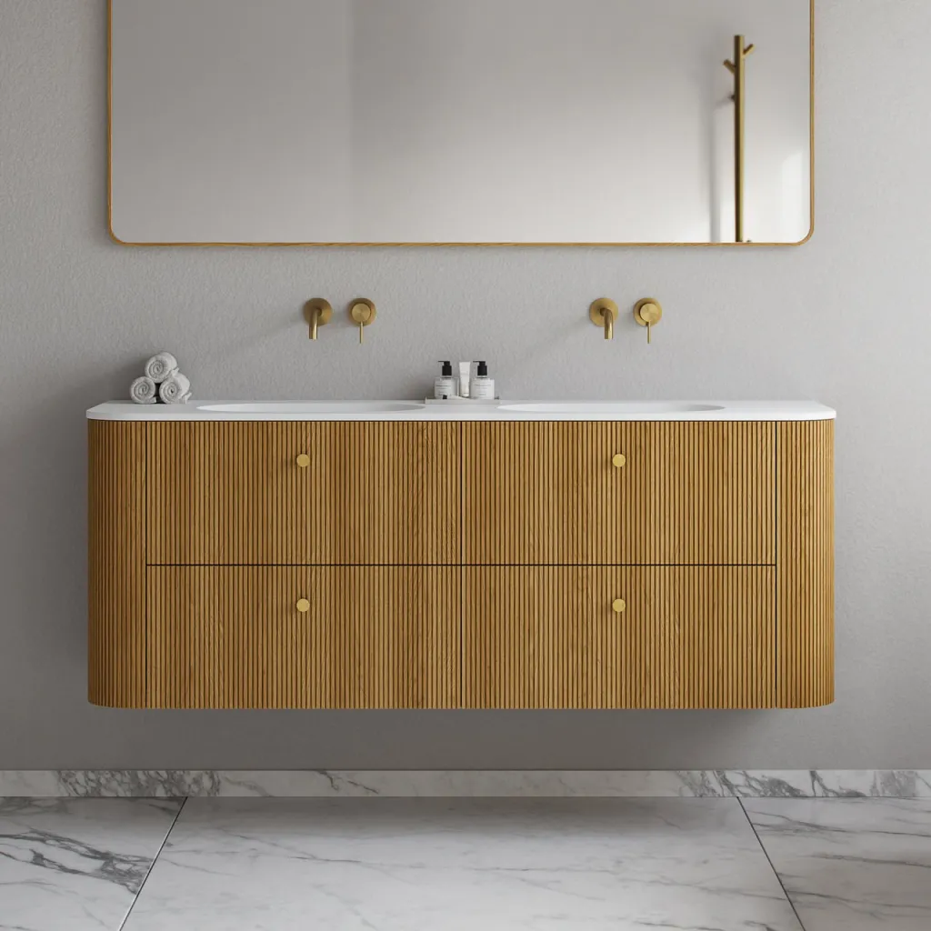 Noorwork 160D - Cabinetry in Natural Oak including Matt white Corian® sink top