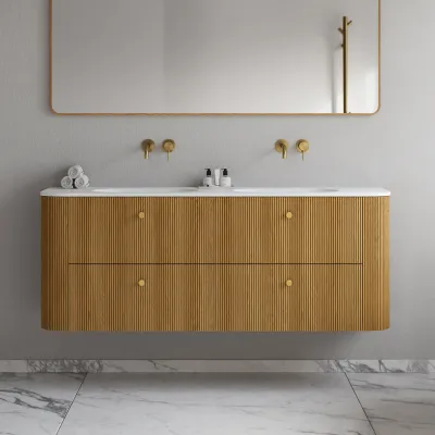 Noorwork 160D - Cabinetry in Natural Oak including Matt white Corian® sink top