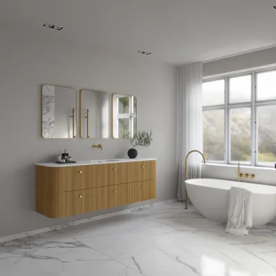 Noorwork 180 - Cabinetry in Natural Oak including Matt white Corian® sink top
