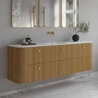 Noorwork 180 - Cabinetry in Natural Oak including Matt white Corian® sink top