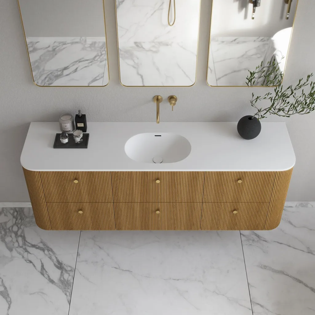 Noorwork 180 - Cabinetry in Natural Oak including Matt white Corian® sink top