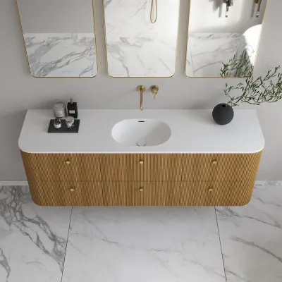 Noorwork 180 - Cabinetry in Natural Oak including Matt white Corian® sink top