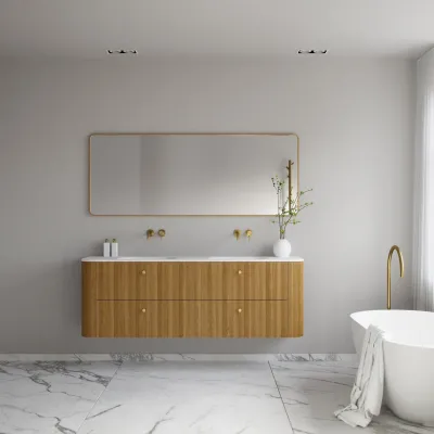 Noorwork 180D - Cabinetry in Natural Oak including Matt white Corian® sink top