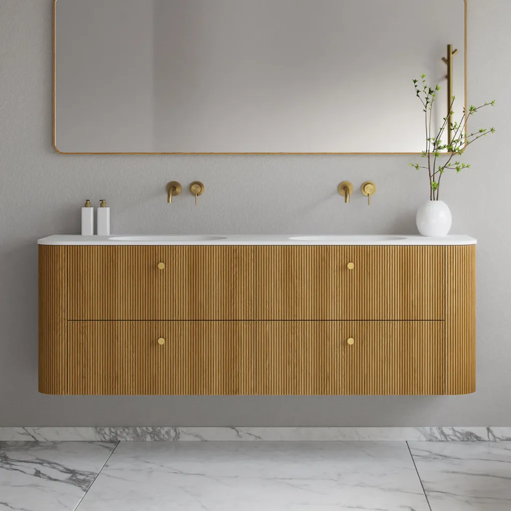 Noorwork 180D - Cabinetry in Natural Oak including Matt white Corian® sink top