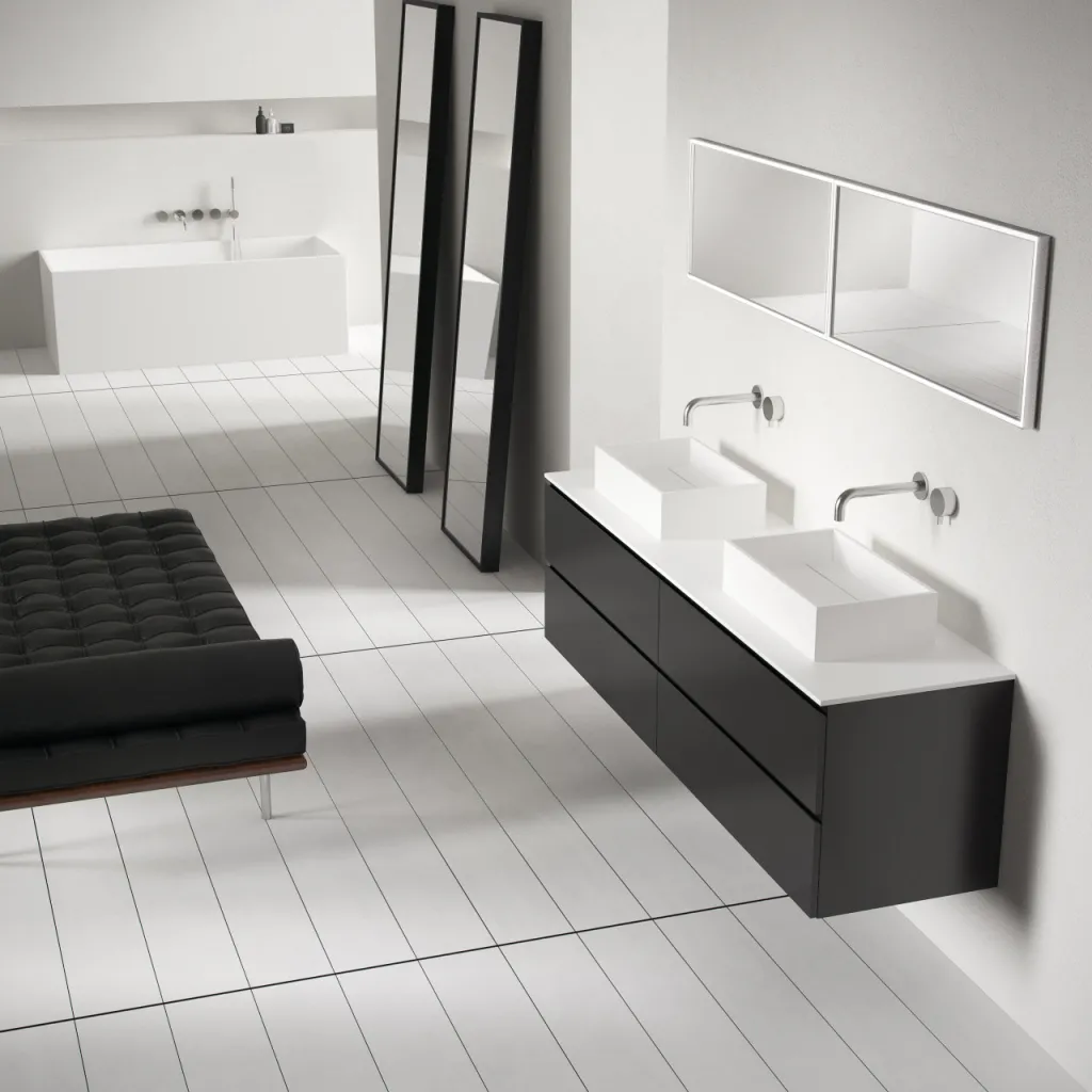 Plano 50 - 50x30 Washbasin, Matt white SolidTec®