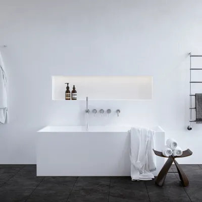 Frozen Tub 158 - Bathtub 158x68, Solid Matt White SolidTec®