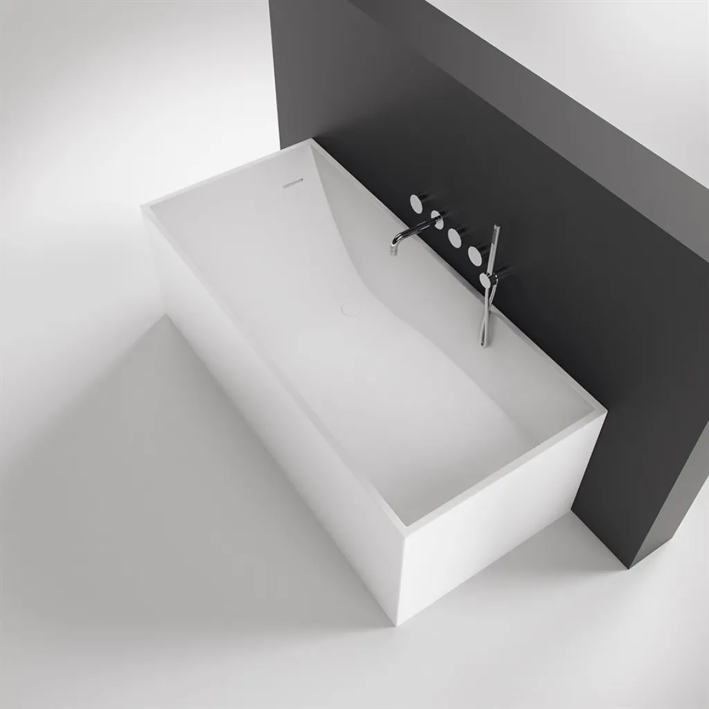 Frozen Tub 158 - Bathtub 158x68, Solid Matt White SolidTec®