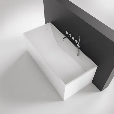 Frozen Tub 158 - Bathtub 158x68, Solid Matt White SolidTec®