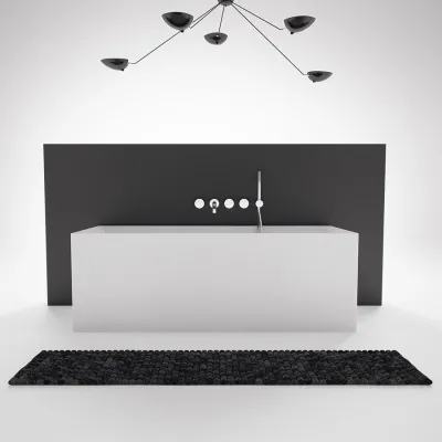 Frozen Tub 158 - Bathtub 158x68, Solid Matt White SolidTec®