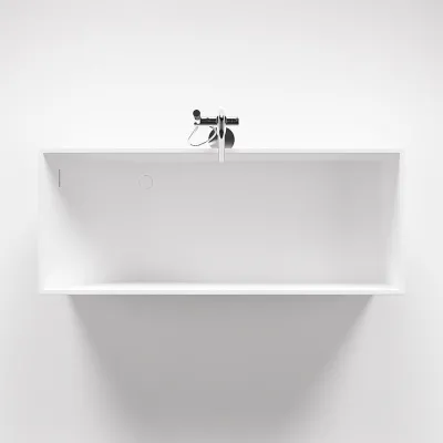 Frozen Tub 180 - Bathtub 180x76, Solid Matt White SolidTec®