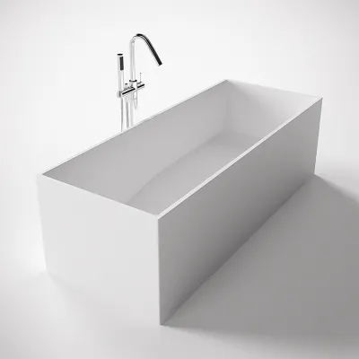 Frozen Tub 180 - Bathtub 180x76, Solid Matt White SolidTec®