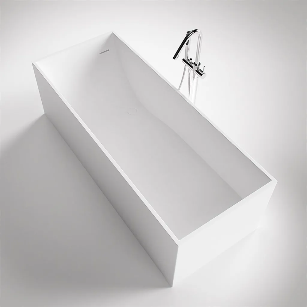 Frozen Tub 180 - Bathtub 180x76, Solid Matt White SolidTec®