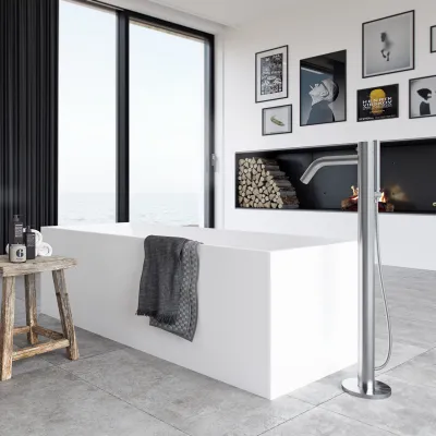 Frozen Tub 180 - Bathtub 180x76, Solid Matt White SolidTec®