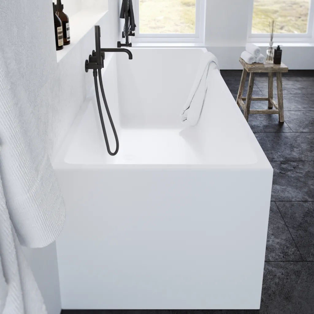Frozen Tub 180 - Bathtub 180x76, Solid Matt White SolidTec®