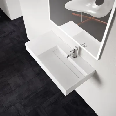 Kubo 90R - 90x40, Solid Matt White SolidTec®