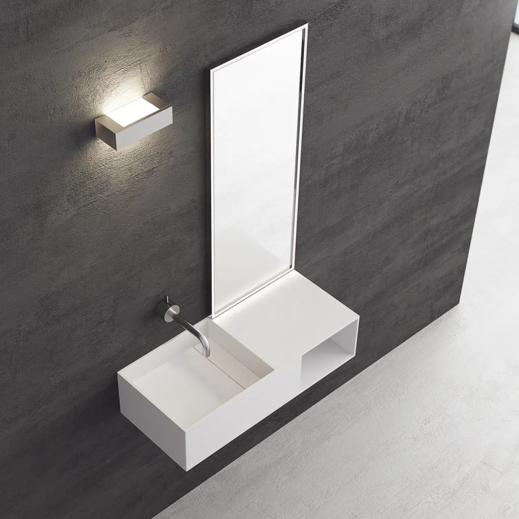 Boxo 80L - 80x35, Sink on the left, Mathvid SolidTec®