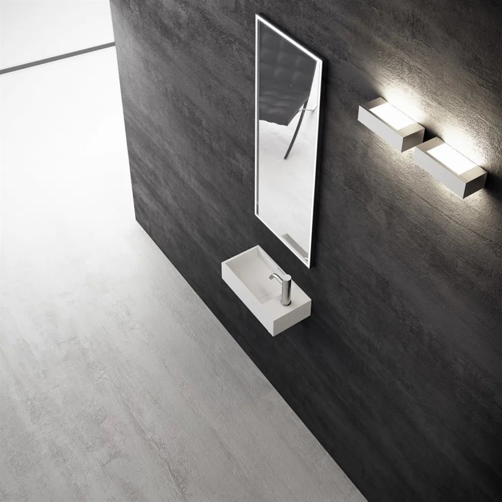 Kubo Mini 40L - 40x20 Sink left, Matt White SolidTec®