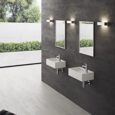 Kubo 50SL - 50x30, Sink left Matt White SolidTec®