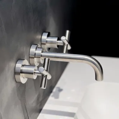 Fly Classic FHV202 - Washbasin armature, PVD Brushed Steel