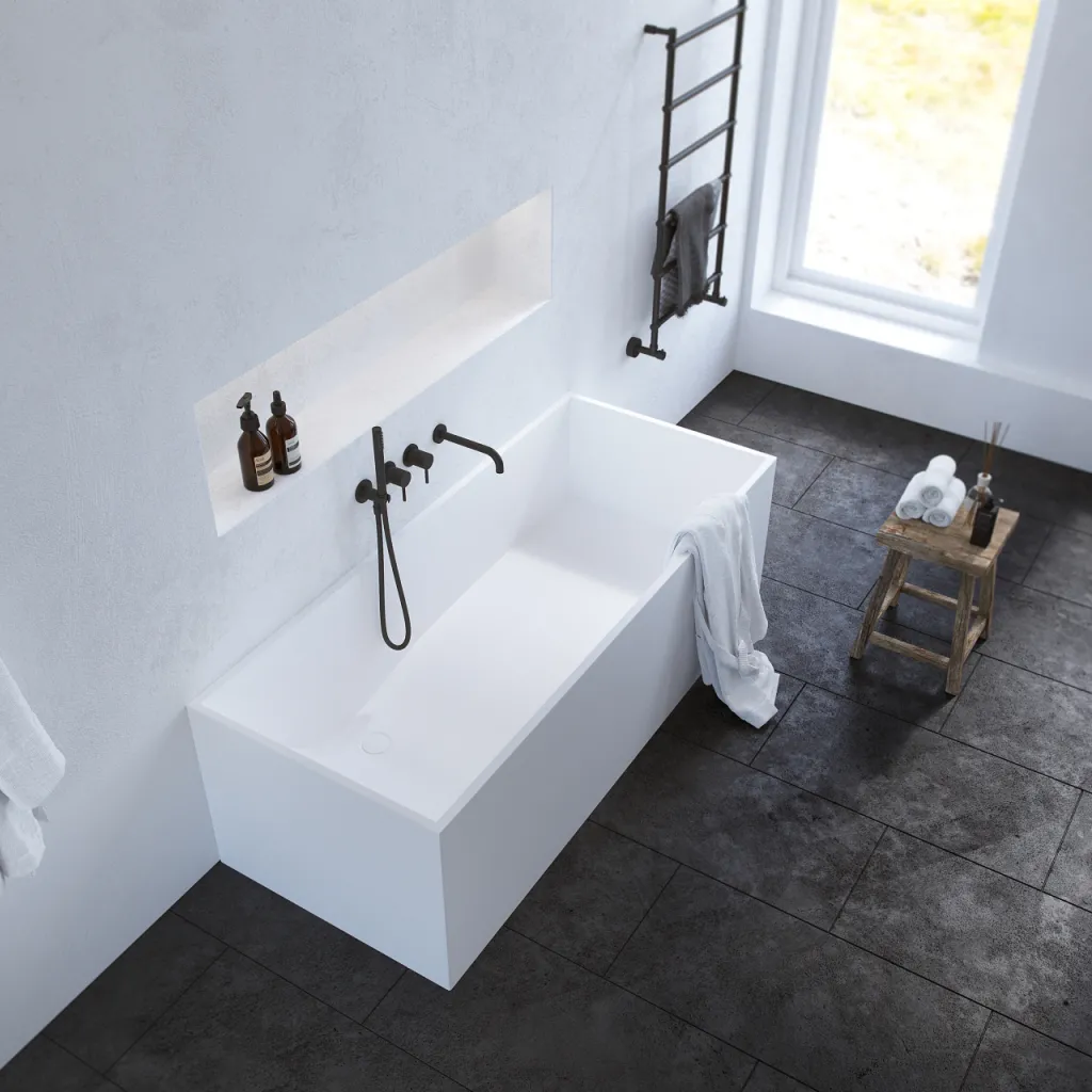 Frozen Tub 170 - Bathtub 170x72, Solid Matt WhiteSolidTec®