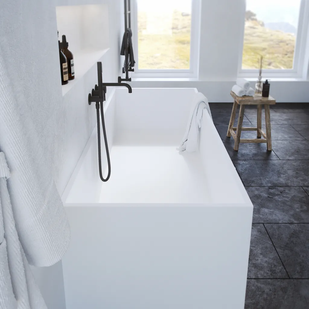 Frozen Tub 170 - Bathtub 170x72, Solid Matt WhiteSolidTec®