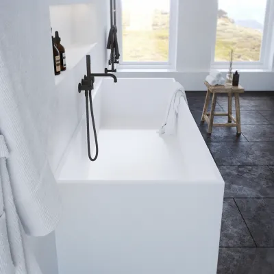Frozen Tub 170 - Bathtub 170x72, Solid Matt WhiteSolidTec®