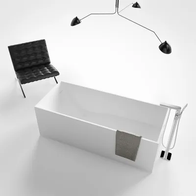Frozen Tub 170 - Bathtub 170x72, Solid Matt WhiteSolidTec®