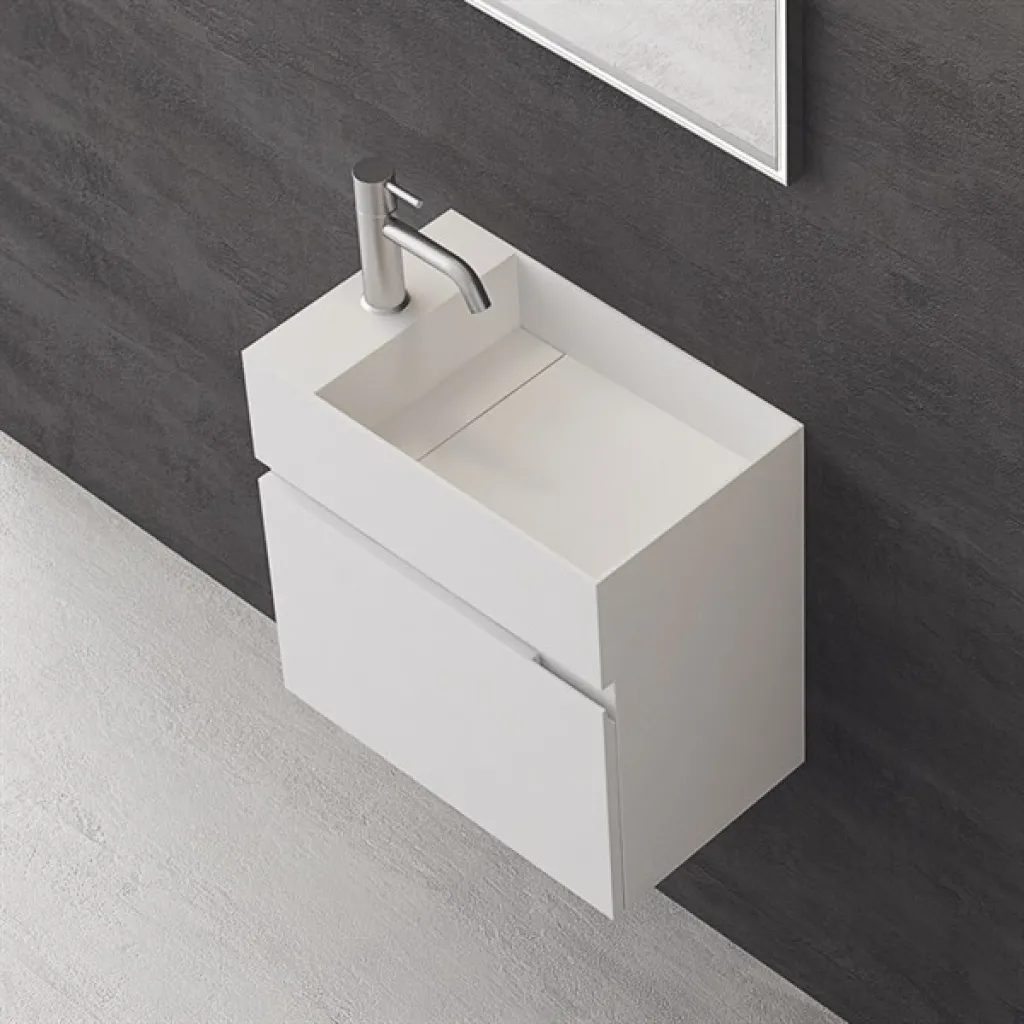 Compact 04R - Laundry cabinet 50x30, Matt White SolidTec®