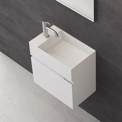 Compact 04R - Laundry cabinet 50x30, Matt White SolidTec®
