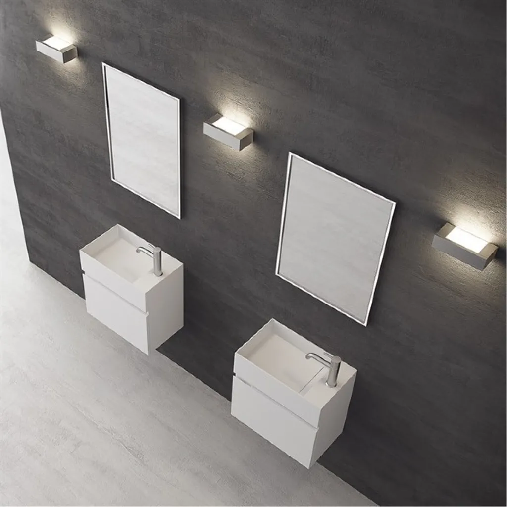Compact 04L - Laundry cabinet 50x30, Matt White SolidTec®