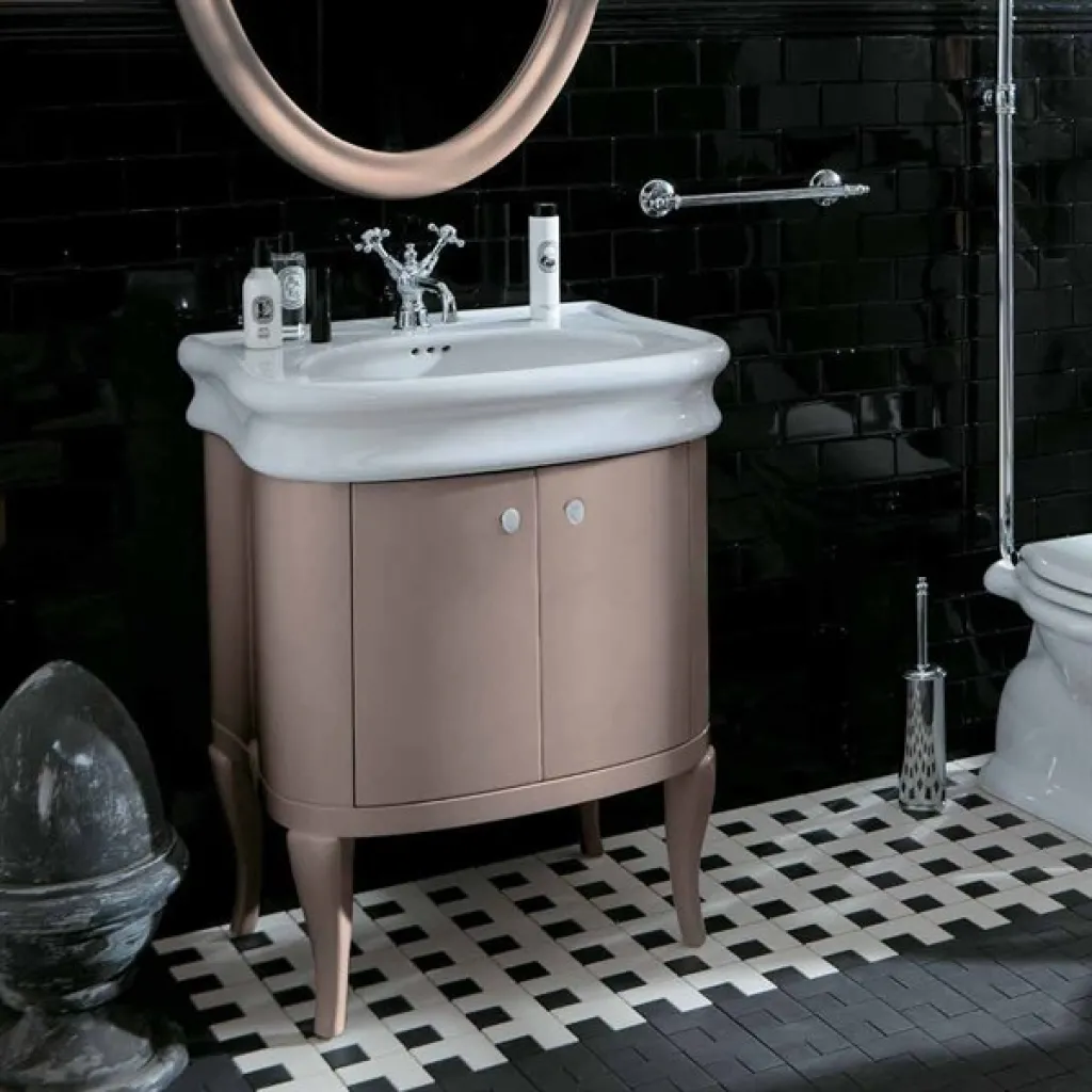 Old England Lante LA10 70x54 cm., m/1 hanehul - 70x54 cm., w/1 tap hole, White porcelain sink