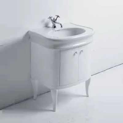 Old England Lante LA10 70x54 cm., m/1 hanehul - 70x54 cm., w/1 tap hole, White porcelain sink