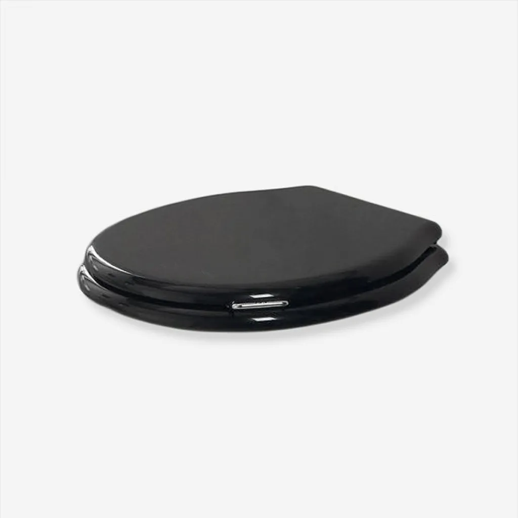 Old England Lante LA002 - Toilet seat, Black, Gold plated fittings