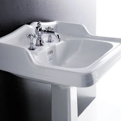 Old England OEA-824 - 68x54 cm. White Porcelain sink w/1 tap hole