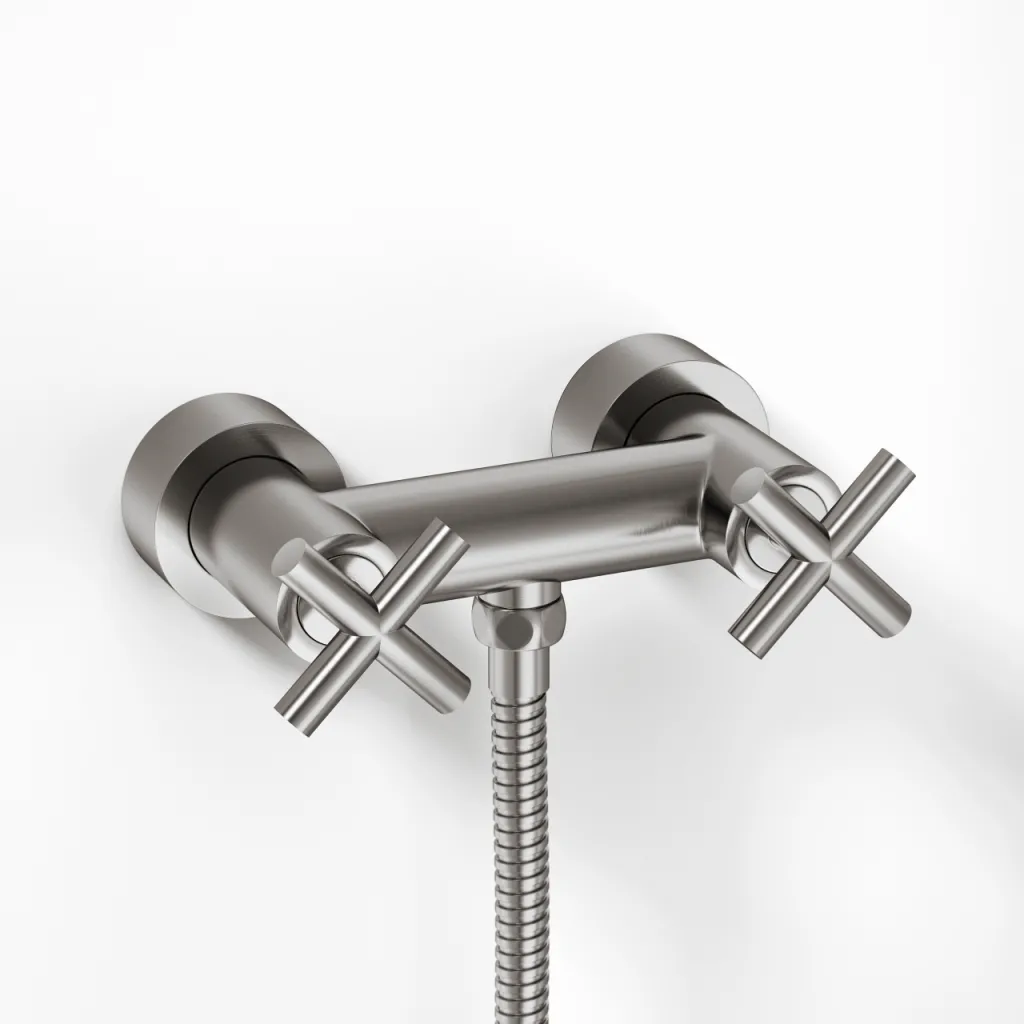 Fly Classic FBR204 - Shower mixer tap, PVD Brushed Steel