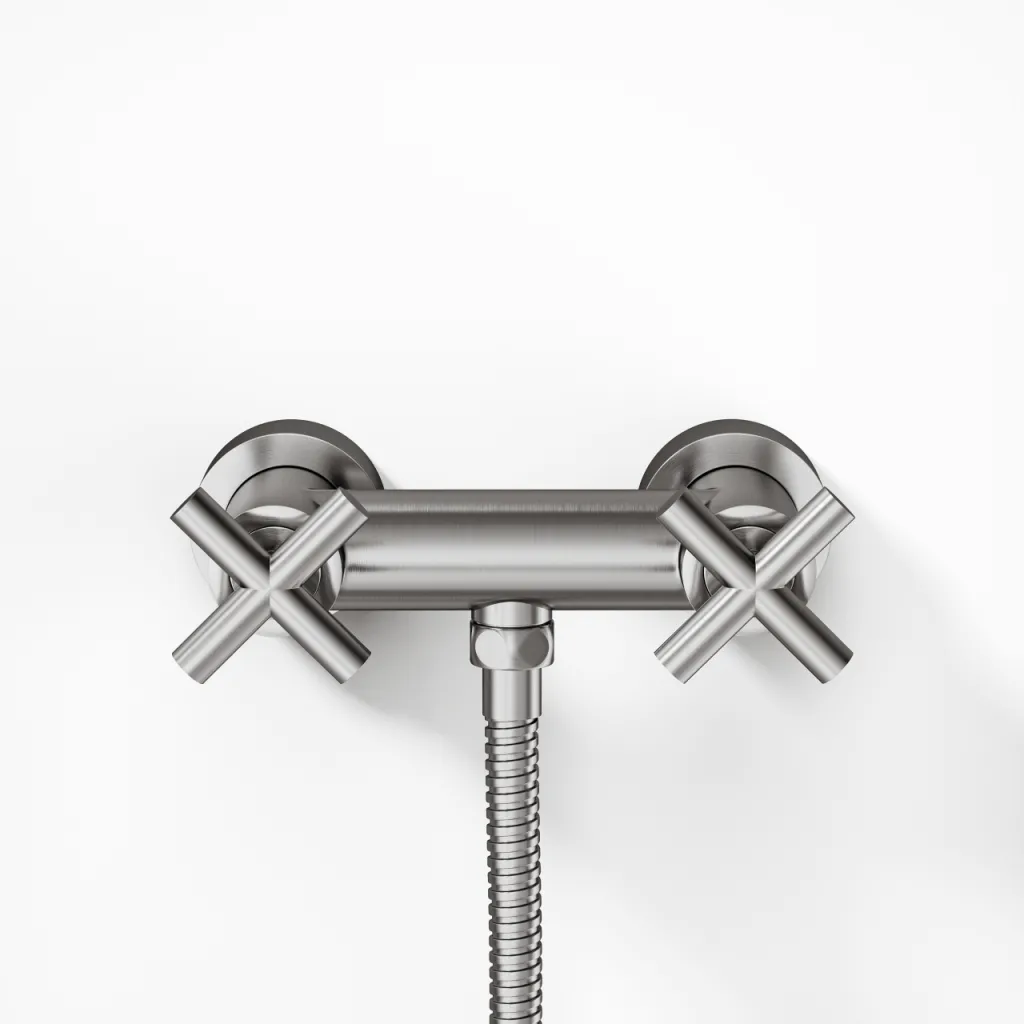 Fly Classic FBR204 - Shower mixer tap, PVD Brushed Steel