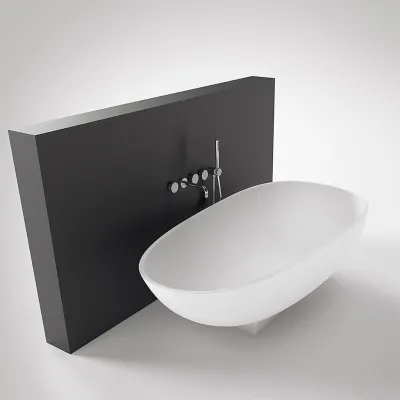 The Egg 181 - Bathtub 181x93, Solid Matt White SolidTec®