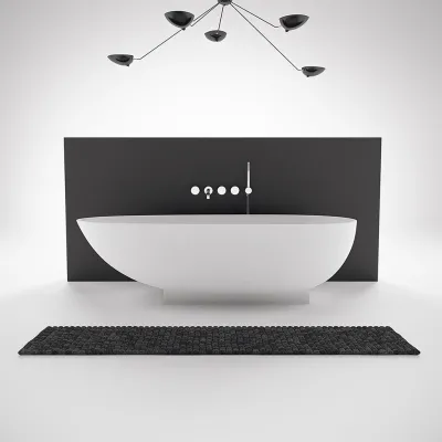 The Egg 181 - Bathtub 181x93, Solid Matt White SolidTec®