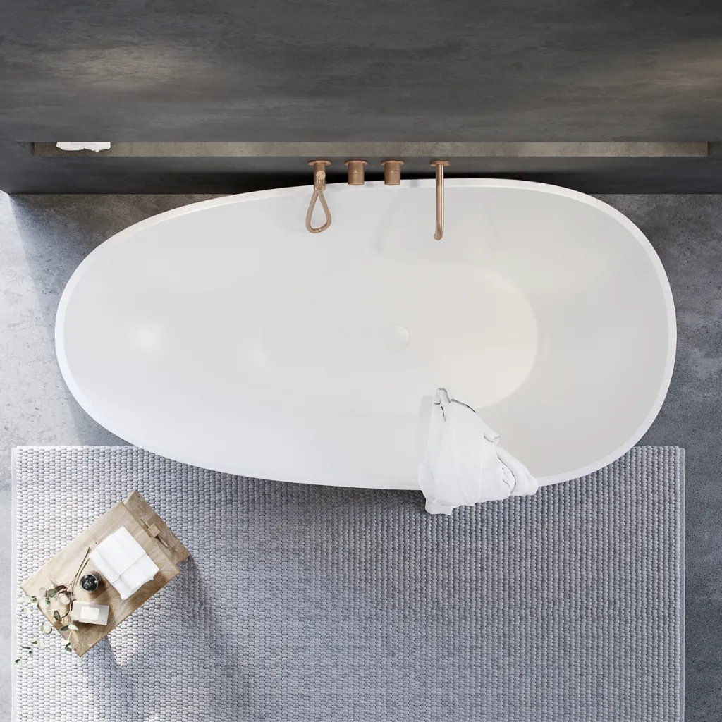The Egg 181 - Bathtub 181x93, Solid Matt White SolidTec®