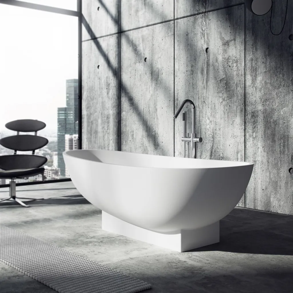 Boheme 182 - Bathtub 182x82, Solid Matt White SolidTec®