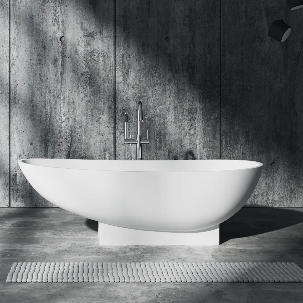 Boheme 182 - Bathtub 182x82, Solid Matt White SolidTec®