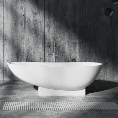 Boheme 182 - Bathtub 182x82, Solid Matt White SolidTec®