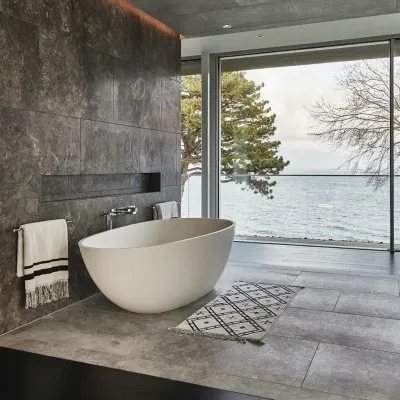 Boheme XL 170 - Bathtub 170x88, Solid Matt White SolidTec®