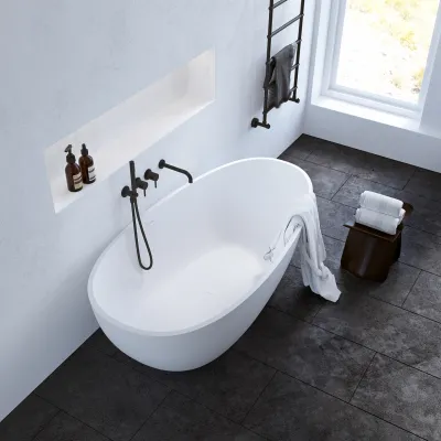 Boheme XL 170 - Bathtub 170x88, Solid Matt White SolidTec®