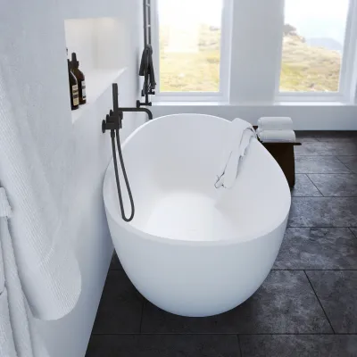 Boheme XL 170 - Bathtub 170x88, Solid Matt White SolidTec®
