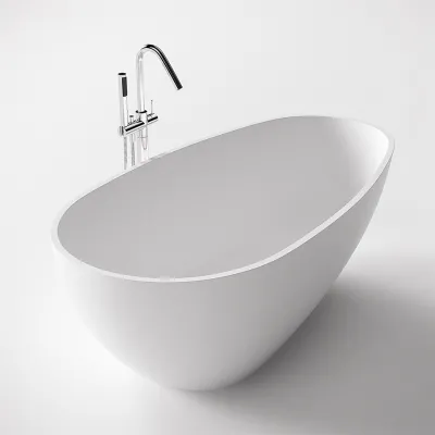 Boheme XL 180 - Bathtub 180x90, Solid Matt White SolidTec®