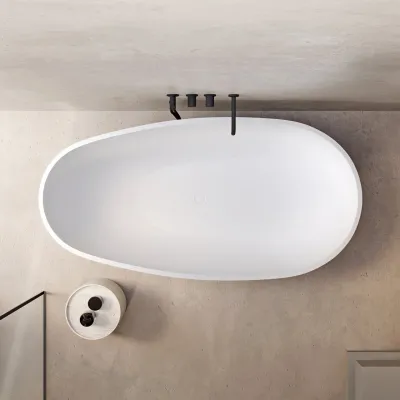 Boheme XL 180 - Bathtub 180x90, Solid Matt White SolidTec®