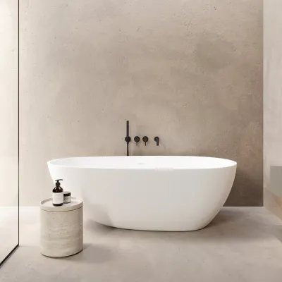 Boheme XL 180 - Bathtub 180x90, Solid Matt White SolidTec®
